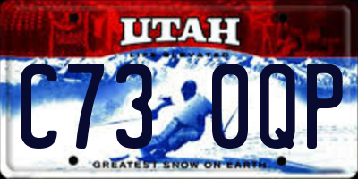 UT license plate C730QP