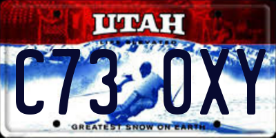 UT license plate C730XY
