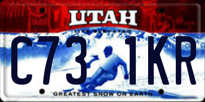 UT license plate C731KR