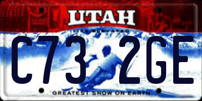 UT license plate C732GE