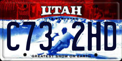 UT license plate C732HD