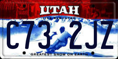 UT license plate C732JZ