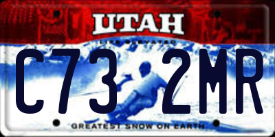 UT license plate C732MR