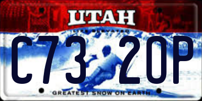 UT license plate C732OP