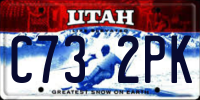 UT license plate C732PK