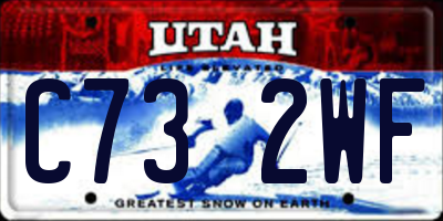 UT license plate C732WF