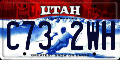 UT license plate C732WH