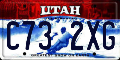 UT license plate C732XG