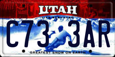 UT license plate C733AR