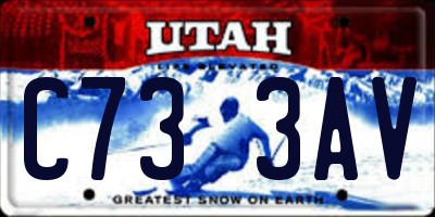 UT license plate C733AV
