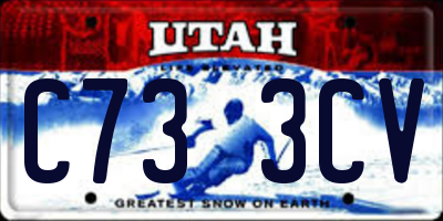UT license plate C733CV