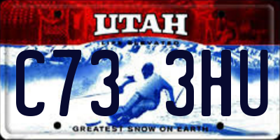 UT license plate C733HU