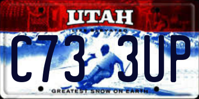 UT license plate C733UP