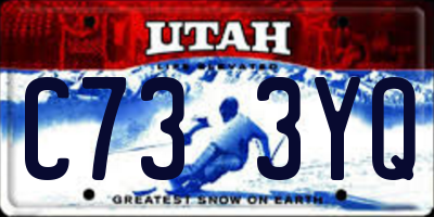 UT license plate C733YQ