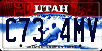 UT license plate C734MV
