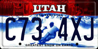 UT license plate C734XJ