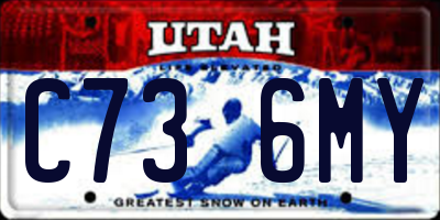 UT license plate C736MY