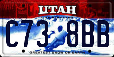 UT license plate C738BB