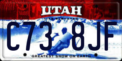 UT license plate C738JF