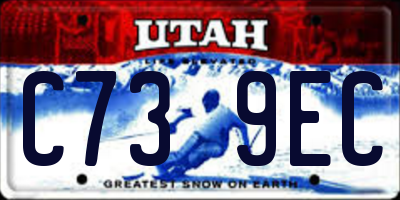UT license plate C739EC