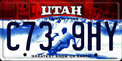 UT license plate C739HY