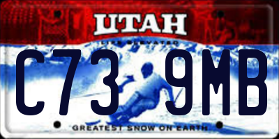 UT license plate C739MB