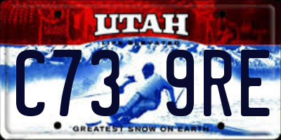 UT license plate C739RE