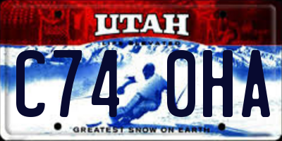 UT license plate C740HA