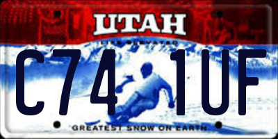 UT license plate C741UF