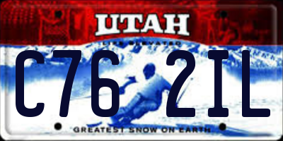 UT license plate C762IL
