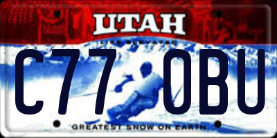 UT license plate C770BU