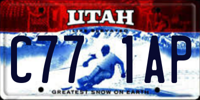 UT license plate C771AP