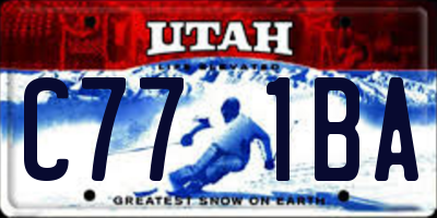 UT license plate C771BA