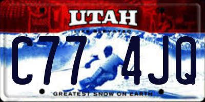 UT license plate C774JQ