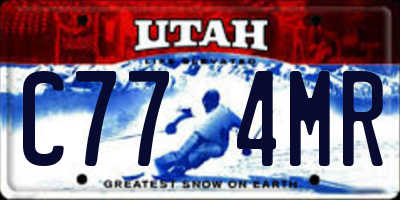 UT license plate C774MR