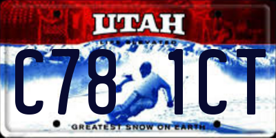UT license plate C781CT