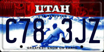 UT license plate C783JZ