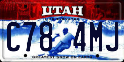 UT license plate C784MJ