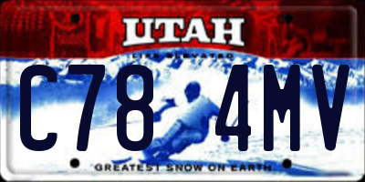 UT license plate C784MV