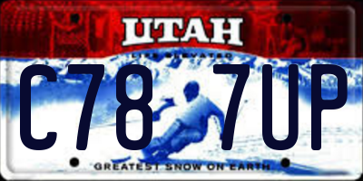 UT license plate C787UP