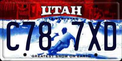 UT license plate C787XD