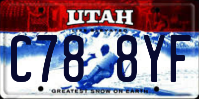 UT license plate C788YF