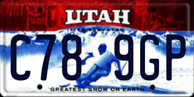 UT license plate C789GP