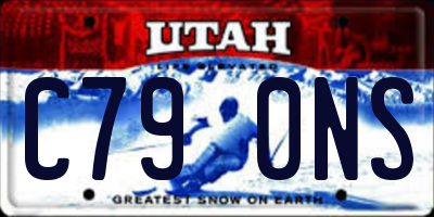 UT license plate C790NS
