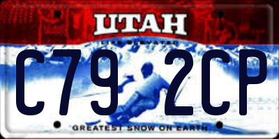 UT license plate C792CP