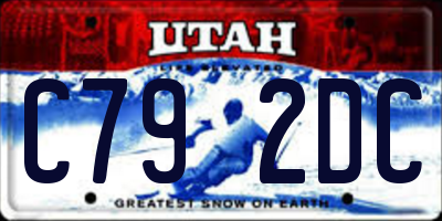 UT license plate C792DC