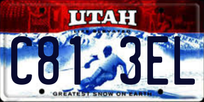 UT license plate C813EL