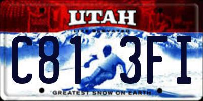 UT license plate C813FI