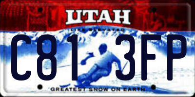 UT license plate C813FP
