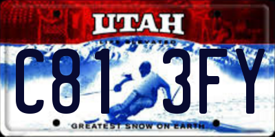 UT license plate C813FY